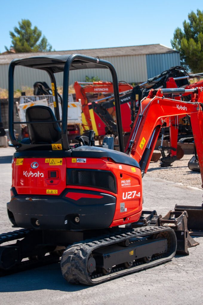Mini-pelle d’occasion adaptée aux travaux de terrassement